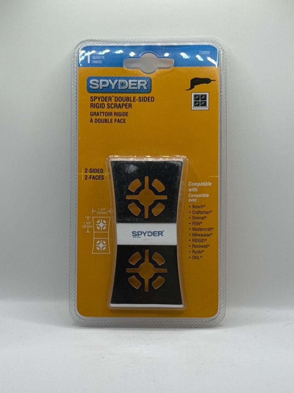 Spyder Double-Sided Rigid Scraper Oscillating Tool Blade 720000 New